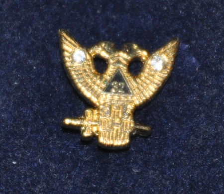 Rose Croix 32nd Degree Gold Plated Lapel Pin